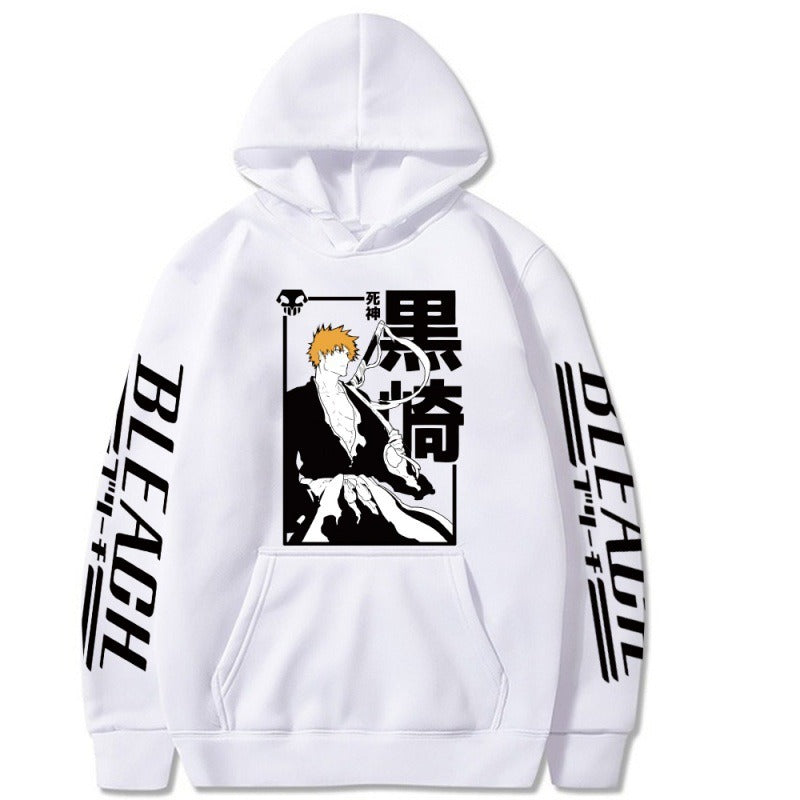 Shinigami Kurosaki Ichigo Anime Print Around The Fall And Winter Padded With Hooded Hoodie Anime Hoodie