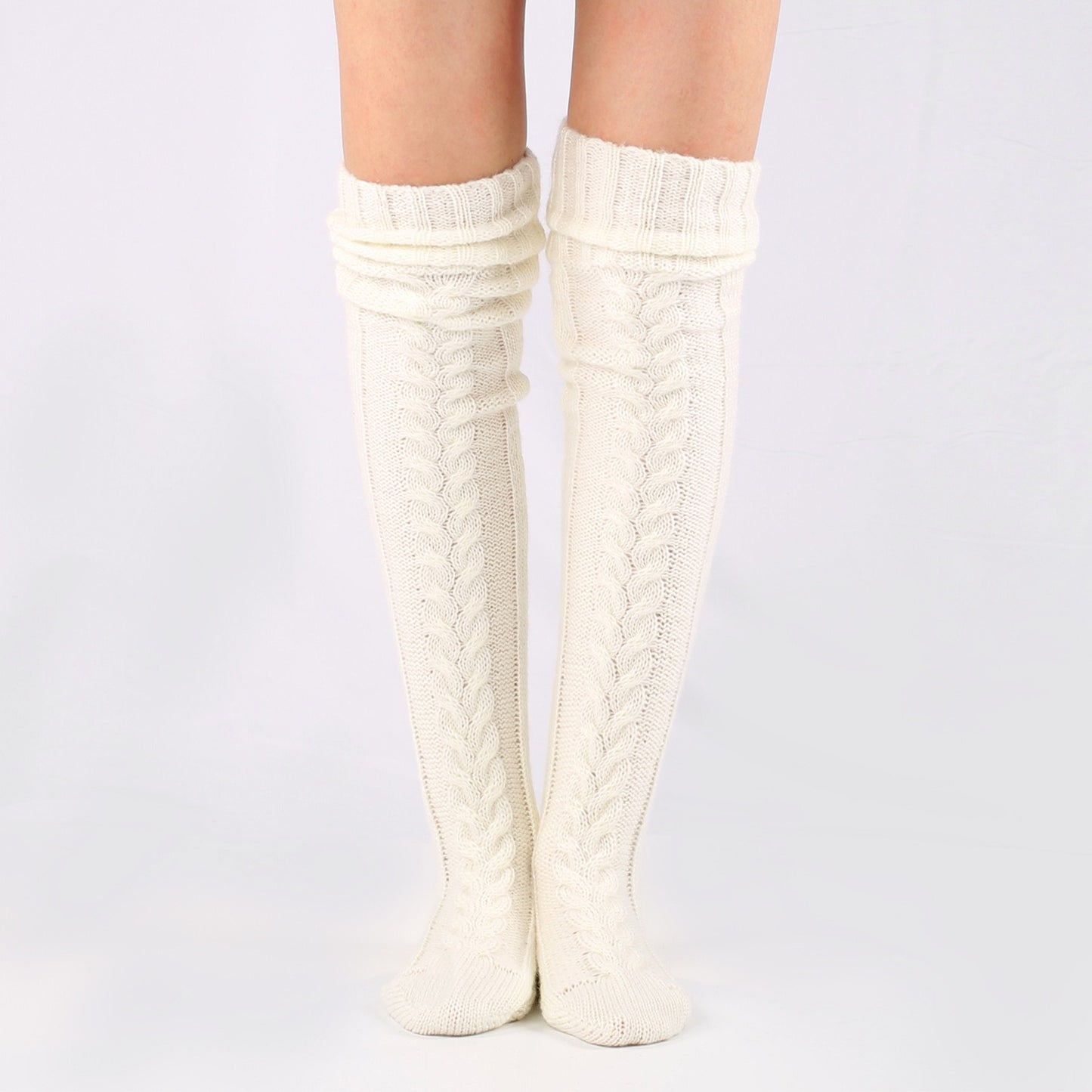 Autumn And Winter Knitting Knee Length Stockings Women's Lengthened Floor Stockings Wool Pile Stockings