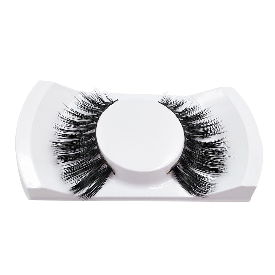 Wispy Volume Long False Eyelashes Women Theatrical Makeup Real Mink Hair 3D Fake Lashes Full Strip Lashes