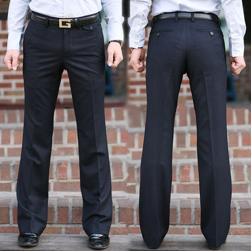 New Korean Casual Flared Pants for Young Men with A Drooping Feel and No Ironing Straight Leg Wide Leg Suit