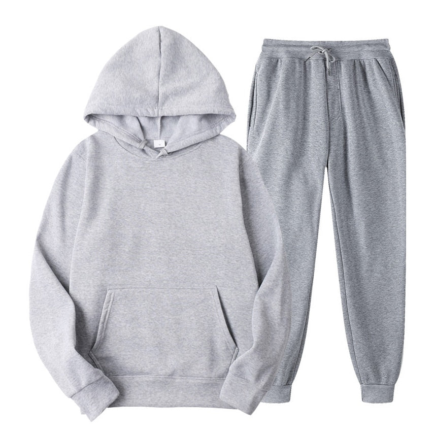 Autumn And Winter Fashion Brand Men Tracksuit New Men's Hoodies + Sweatpants Two Piece Suit Hooded Casual Sets Male Clothes