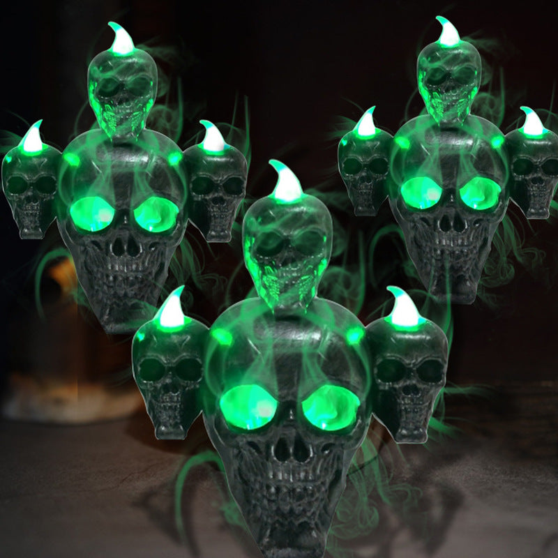 Halloween Skull with Lamp Decoration Halloween Decoration Smoke Skull Candle Lamp