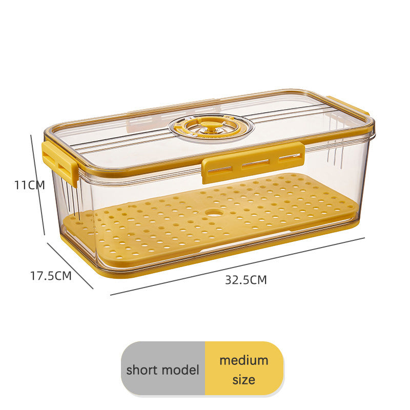 Refrigerator Storage Box Plastic Kitchen Sorting Timing Frozen Food Grade Pet Sealed Large Capacity Transparent Preservation