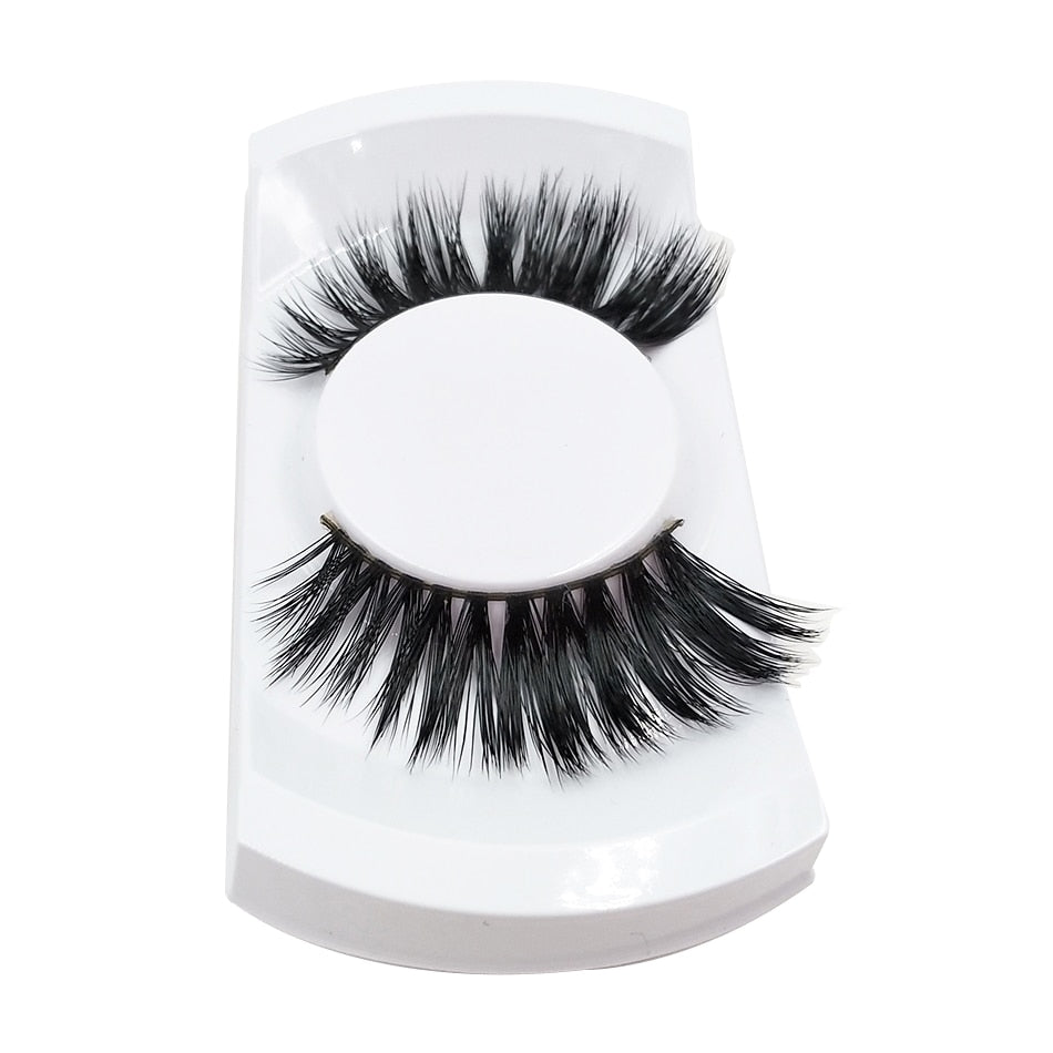 Wispy Volume Long False Eyelashes Women Theatrical Makeup Real Mink Hair 3D Fake Lashes Full Strip Lashes