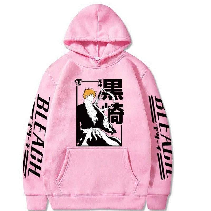 Shinigami Kurosaki Ichigo Anime Print Around The Fall And Winter Padded With Hooded Hoodie Anime Hoodie