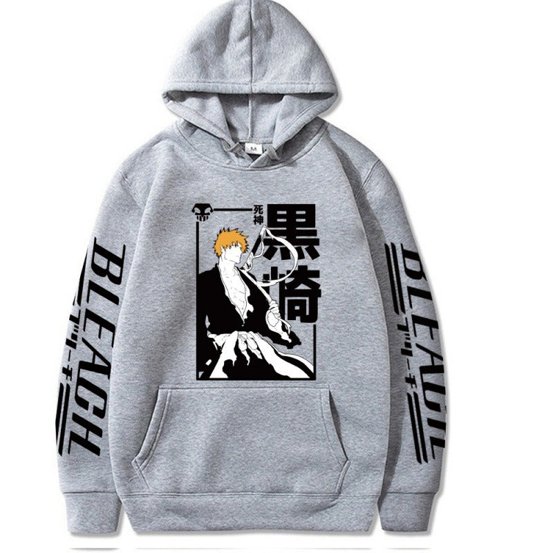 Shinigami Kurosaki Ichigo Anime Print Around The Fall And Winter Padded With Hooded Hoodie Anime Hoodie