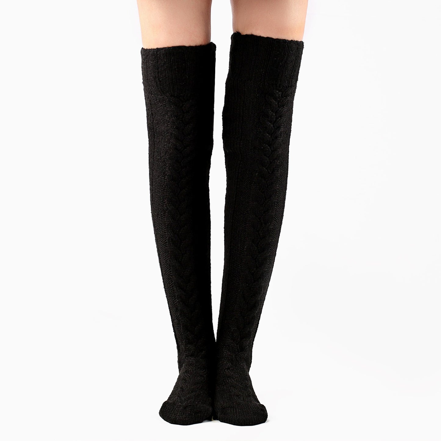 Autumn And Winter Knitting Knee Length Stockings Women's Lengthened Floor Stockings Wool Pile Stockings