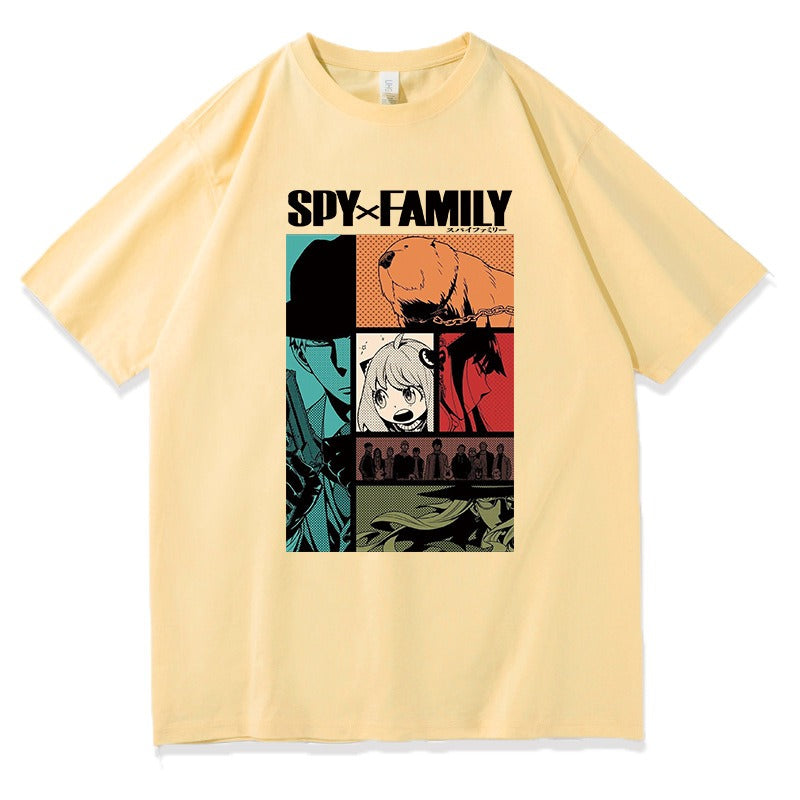 Espionage, Family, Anime, Pullover T Shirt, Loose Summer, Short Sleeve, Men and Women