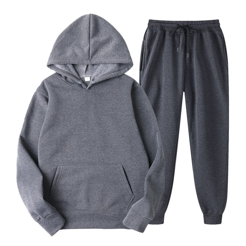 Autumn And Winter Fashion Brand Men Tracksuit New Men's Hoodies + Sweatpants Two Piece Suit Hooded Casual Sets Male Clothes