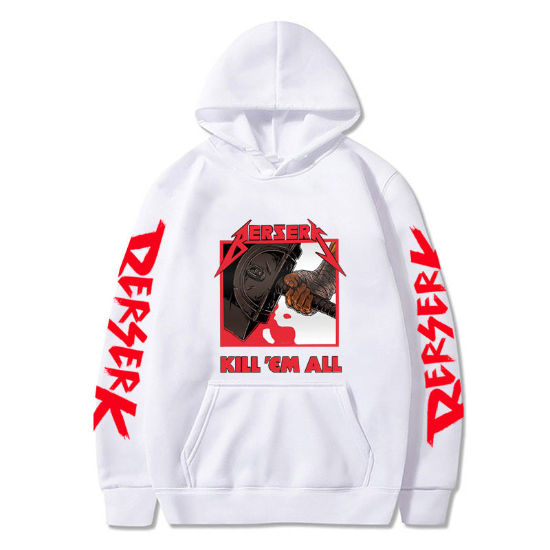 Anime Berserk Sword Wind Legend Around The Fall And Winter Fleece Hooded Sports Sweatshirt Fashion Trend Paragraph Couple