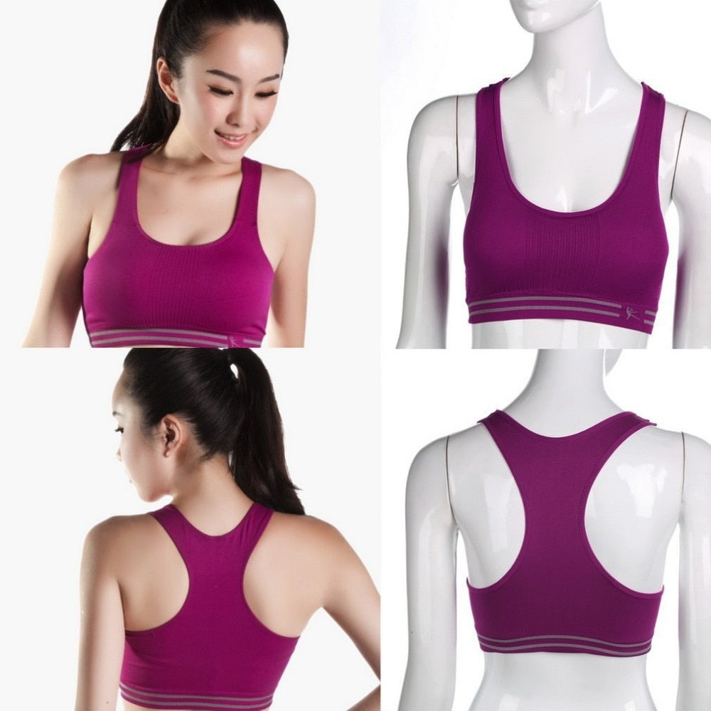 Sexy Women Fitness Bra Padded Compression Sport Bra Top Sportswear Quick Dry Eelastic Crop Top