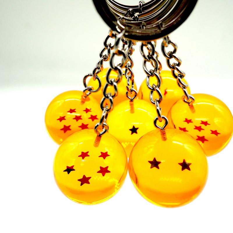 Anime Goku Dragon Ball Key Chains 3D 1-7 Stars