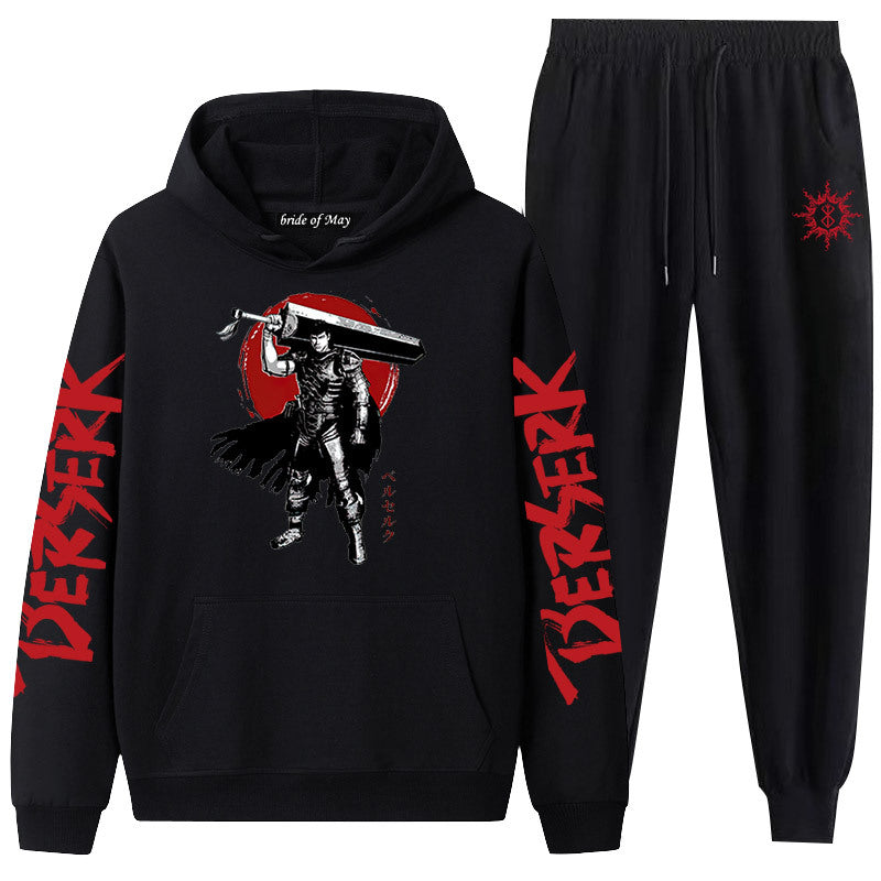 Bersek Sword Wind Legend Couples Sweatshirt Leggings Hooded Suit Men And Women 2pcs Sets