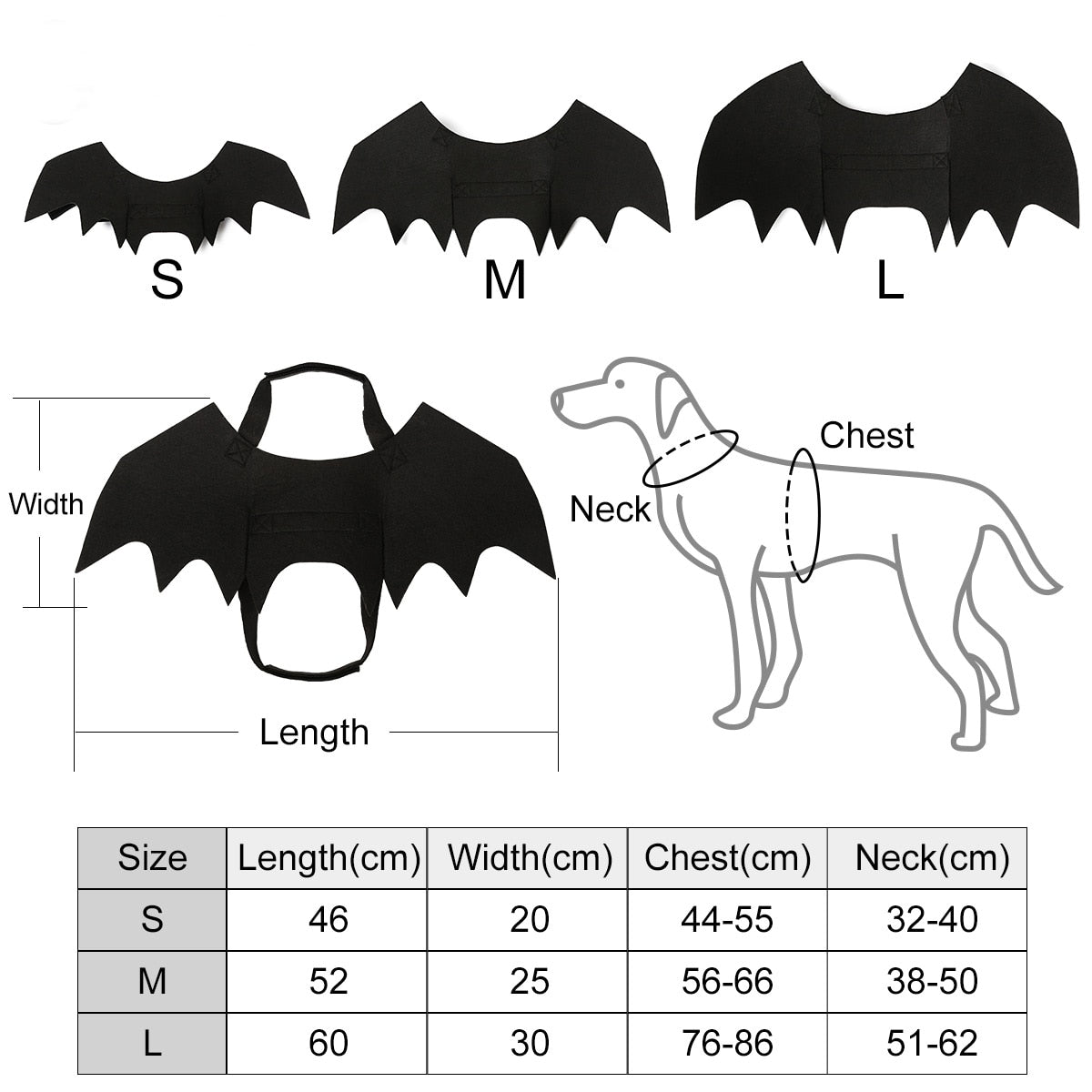 Halloween Pet Dog Bat Wing Clothes Halloween Party Decoration Cosplay Props Dog