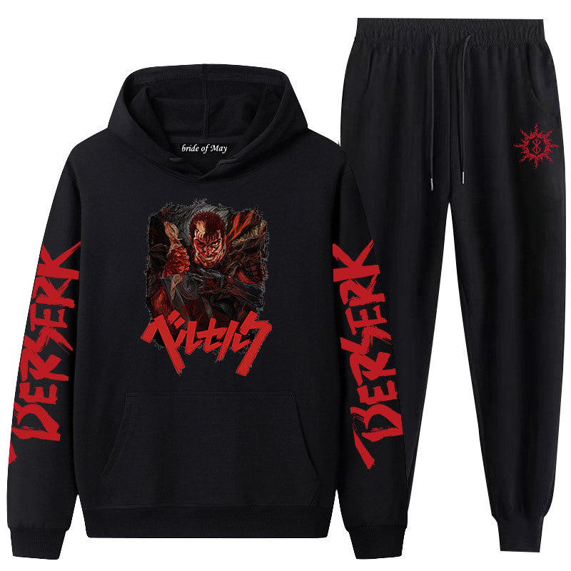 Bersek Sword Wind Legend Couples Sweatshirt Leggings Hooded Suit Men And Women Two-Piece