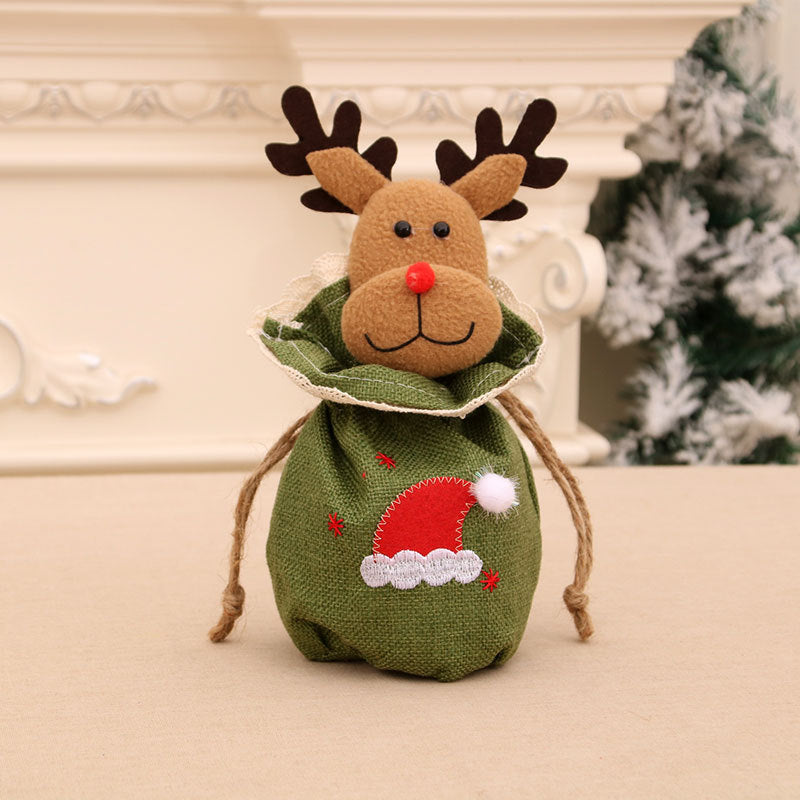 New Christmas Children's Gift Bag Knitted Wool Wrap Apple Bag Christmas Eve Goodie Bag Gift Bag