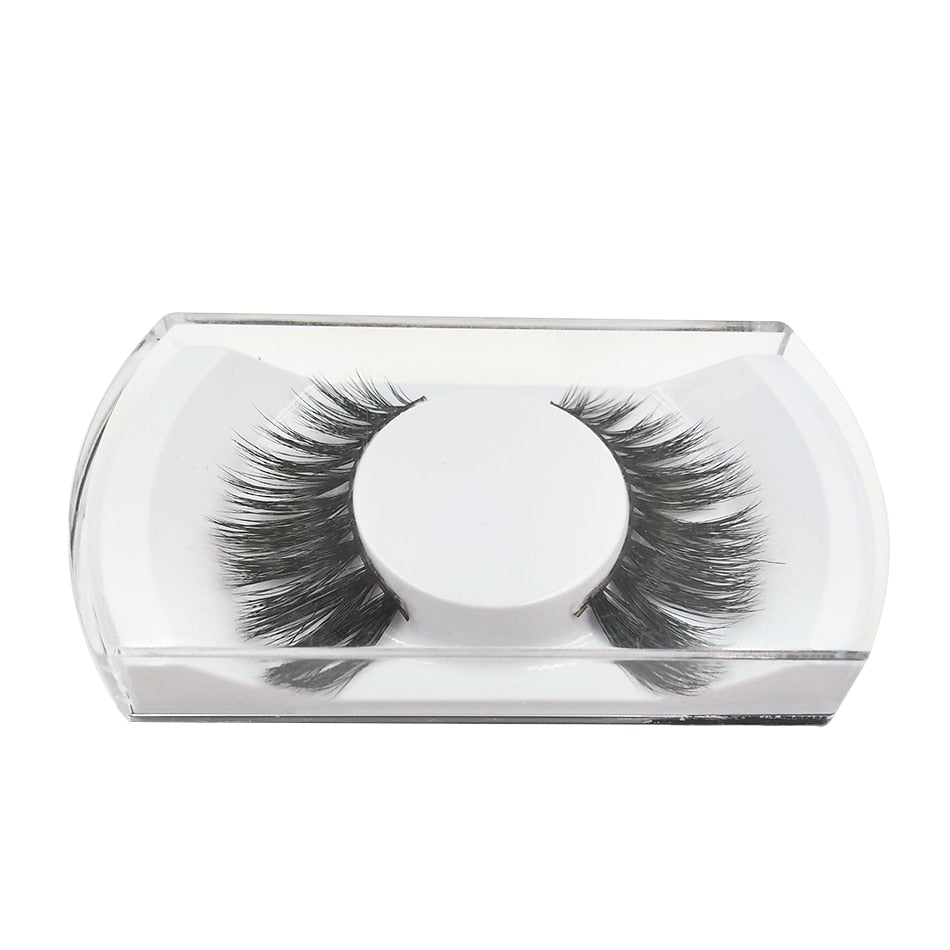 Wispy Volume Long False Eyelashes Women Theatrical Makeup Real Mink Hair 3D Fake Lashes Full Strip Lashes