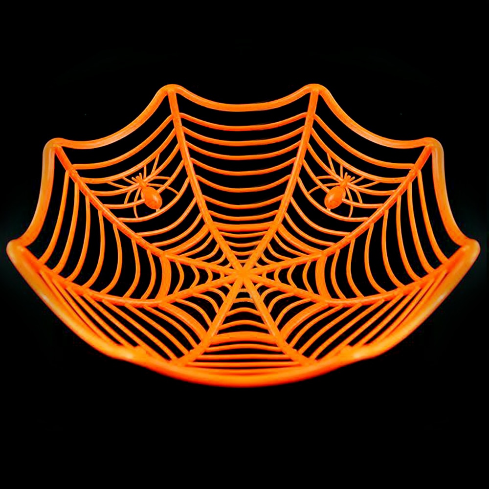 1 Pcs Halloween Fruit Bowl Spider Web Candy Basket