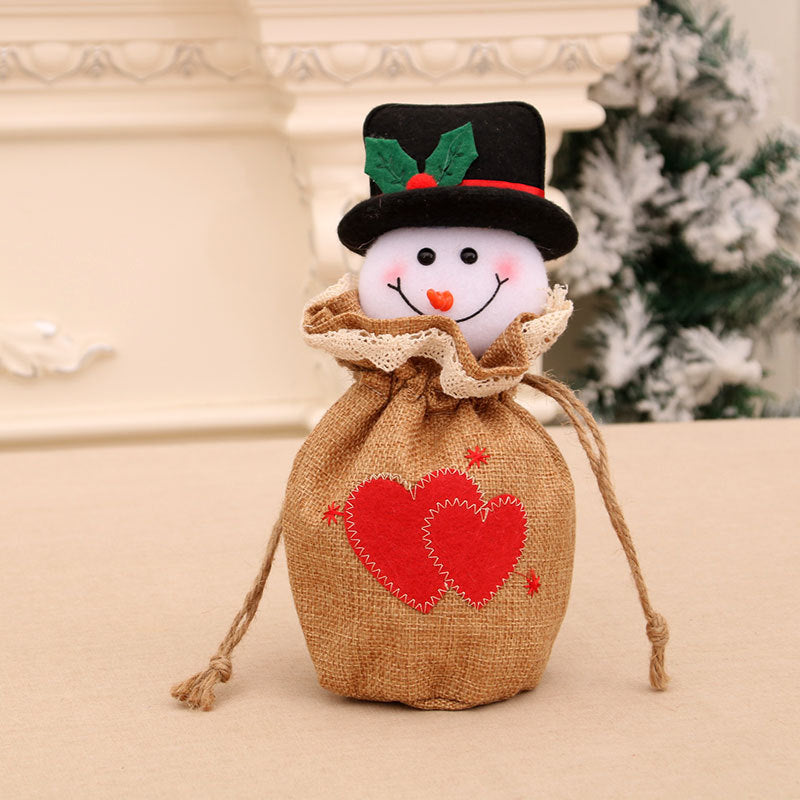 New Christmas Children's Gift Bag Knitted Wool Wrap Apple Bag Christmas Eve Goodie Bag Gift Bag