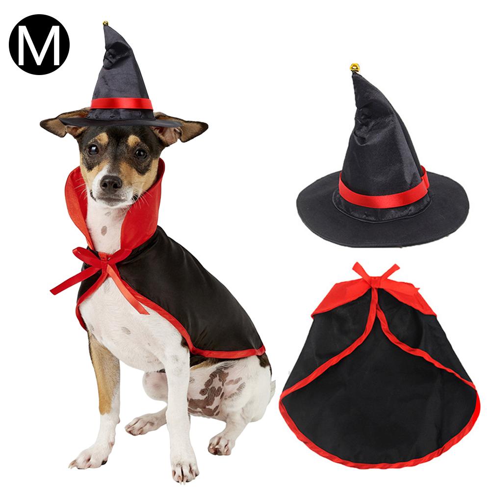 Pet Halloween Cloak Hat Set Cat Dog Cosplay Clothes Halloween Masquerade Pet Performance Costume