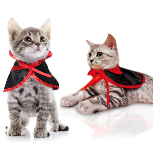 Pet Halloween Cloak Hat Set Cat Dog Cosplay Clothes Halloween Masquerade Pet Performance Costume